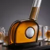 Creative golf club inspired whiskey decanter displayed on decorative serving tray