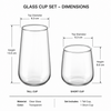 Short rounded stemless glass tumbler for cold brew coffee and iced drinks
