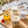 Wholesale cute printed glass cup for retailers and gift shops