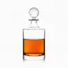 Globe glass stopper whiskey decanter with clear body for premium spirits serving