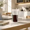 450ml double wall borosilicate coffee tumbler with cream silicone lid for cafes retailers and wholesale glassware buyers