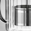 Jiateng heat resistant glass tea maker with removable infuser for loose leaf tea and fruit tea