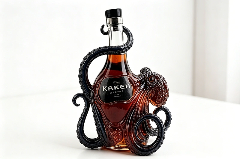 Luxury Octopus Whiskey Decanter Bottle: Artistic Glass Liquor Decanter for Modern Bar Decor