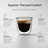 80ml double wall espresso cup with a 65mm top diameter and 65mm overall height