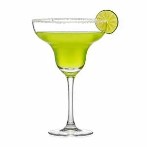 145ml mini margarita glass with wide rim bowl and elegant stem