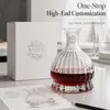 Custom decorative glass wine decanter for private label hospitality and wholesale collections