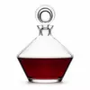 220mm wide base glass red wine decanter with decorative round stopper