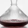 Wide base glass wine decanter with 192mm maximum diameter for red wine serving