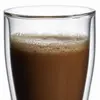 20oz transparent double wall coffee tumbler with a tall handleless design and rounded inner bottom