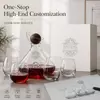 decorative wine decanter gift set with stemless glasses for home entertaining and retail collections