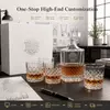 Wholesale whiskey decanter and four glass set for distributors retailers and hospitality buyers