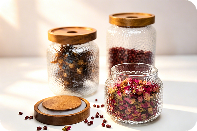 glass storage jars