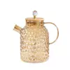 Luxury decorative glass beverage serving set with elegant embossed design for homes, cafés, and restaurants