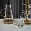 Modern glass table carafe with minimalist design for homes, cafés, and restaurants