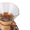 Manual Glass Coffee Maker with Reusable Stainless Steel Coffee Filter