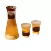 Jiateng glass water carafe set with ribbed drinking glasses for modern tabletop service