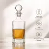 Jiateng clear glass liquor decanter with decorative round stopper