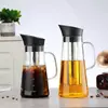 Borosilicate Glass Cold Brew Coffee Pitcher with Filter Lid