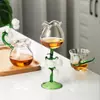 Luxury lily flower glass goblet designed for home décor, cafés, and gift collections
