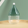 Clear glass cup with whimsical gnome hat lid by Jiateng, ideal for home, office, or gift use, stylish and modern