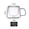 Elegant double-wall glass coffee cup by Jiateng, heat-resistant and stylish, perfect for birthdays, holidays, or housewarming gifts