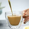 Unique artistic glass mug for tea, coffee, juice, and daily drinks