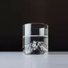 Unique 3D mountain base whiskey tumbler styled as a premium gift for nature lovers