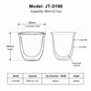 Small double wall coffee cup featuring an outward flared rim and gently curved transparent exterior