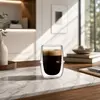 Modern 400ml double wall drinking glass for coffee shops restaurants retail collections and wholesale buyers