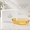 4.0L large amber oval glass baking dish for wholesale kitchenware importers, distributors, retailers and hospitality buyers.