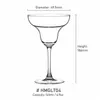 Small margarita cocktail glass with classic stemmed design for drink serving
