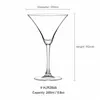 Clear V shaped martini glass for cocktail serving in bars and restaurants