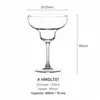 15.4 oz margarita glass with 123mm diameter and classic stemmed design