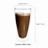 Clear 600ml double wall coffee cup featuring a long tapered inner chamber and smooth outer walls