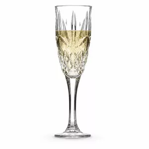 200ml patterned champagne flute with 65mm diameter and 216mm height