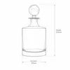 Round stopper whiskey bottle designed for whiskey bourbon and liquor display
