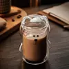 Animal shaped double wall coffee glass for milk coffee and cocoa