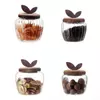 Elegant glass candy storage container for sweets, cookies, dried fruit, and snacks