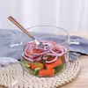 Elegant transparent borosilicate glass cookware for healthy home kitchen use