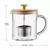 Jiateng modern glass tea pitcher with transparent body for elegant home tea service