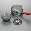 Modern Glass Tea Maker with Wooden Handle for Tea Lovers