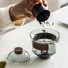 Minimalist Glass Teapot for Flower Tea Herbal Tea and Daily Brewing