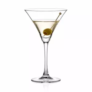 260ml classic martini glass with wide V shaped bowl and elegant stem