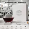 Custom glass wine decanter for private label hospitality retail and wholesale glassware collections