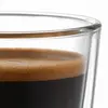 Clear 400ml double wall coffee cup featuring a 95mm wide rim and modern handleless design
