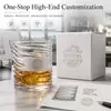 Custom textured whiskey glass for private label spirits and home bar collections