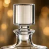 Modern rectangular liquor decanter for whiskey bourbon and spirits serving