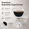 70ml double wall espresso glass with 85mm top diameter and 55mm base diameter