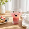 Creative bear glass cup with playful animal inspired design