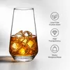 153mm tall drinking glass with 59mm rim diameter and 505ml capacity